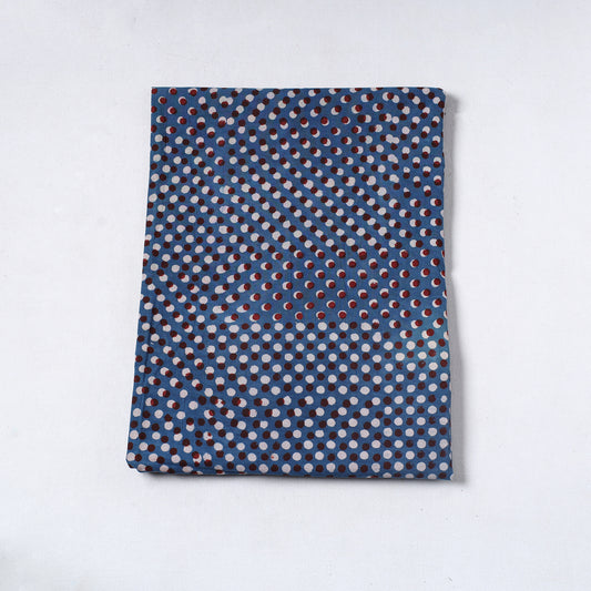 Blue - Ajrakh Block Printed Cotton Precut Fabric (1 meter) 40