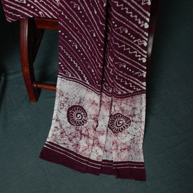 Kutch Hand Block Batik Print Cotton 3pc Unstitched Dress Material Suit Set 17