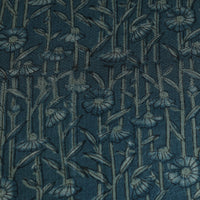 Blue - Pure Wool Handloom Akola Print Fabric 02