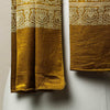 Buy Yellow Mashru Silk Printed Ajrakh Stole Online
