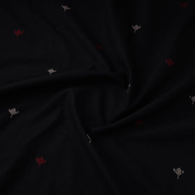 Black Prewashed Cotton Jacquard Fabric