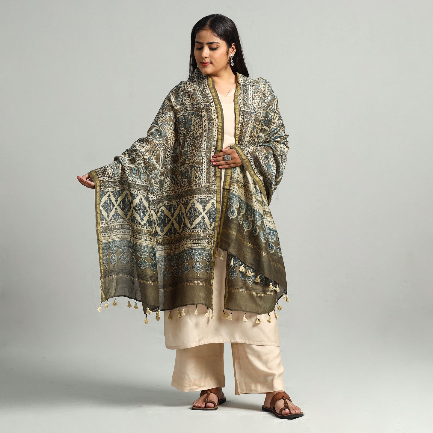 Ajrakh Dupatta