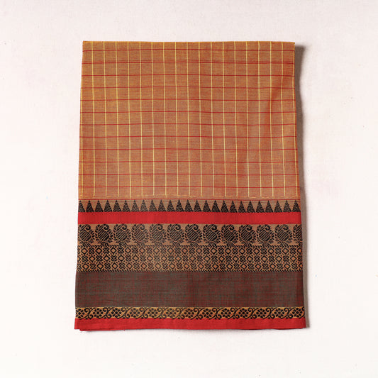 Orange - Kanchipuram Cotton Precut Fabric