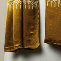 Yellow - Mashru Silk Printed Ajrakh Stole 20