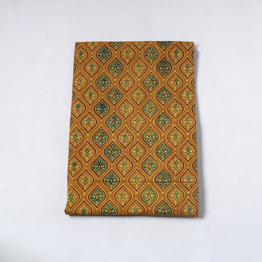 Yellow - Ajrakh Block Printed Cotton Precut Fabric (1 meter) 45