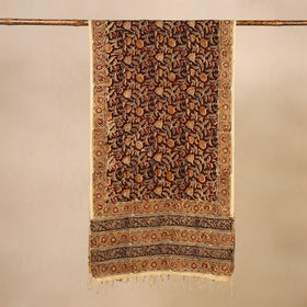 Multicolor Kalamkari Print Handloom Cotton Mangalagiri Stole
