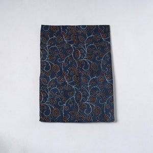 Blue - Ajrakh Block Printed Cotton Precut Fabric (1 meter) 49