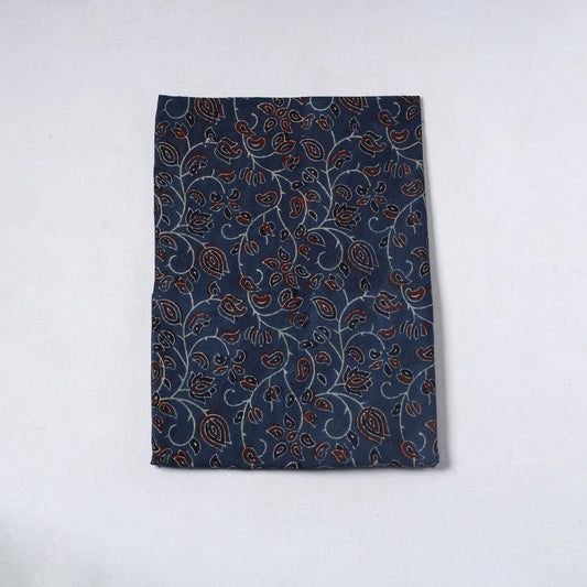 Blue - Ajrakh Block Printed Cotton Precut Fabric (1 meter) 49