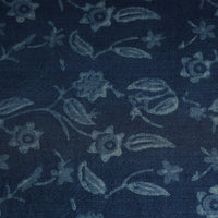 Blue - Pure Wool Handloom Akola Print Fabric 06