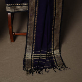 Dharwad Mercerised Cotton 3pc Unstitched Dress Material Suit Set with Woven Border 47