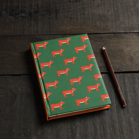 Green - Royal Bengal Tiger Handmade Notebook