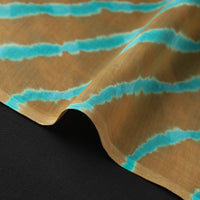 Brown - Multicolour Leheriya Tie-Dye Chanderi Silk Fabric 11