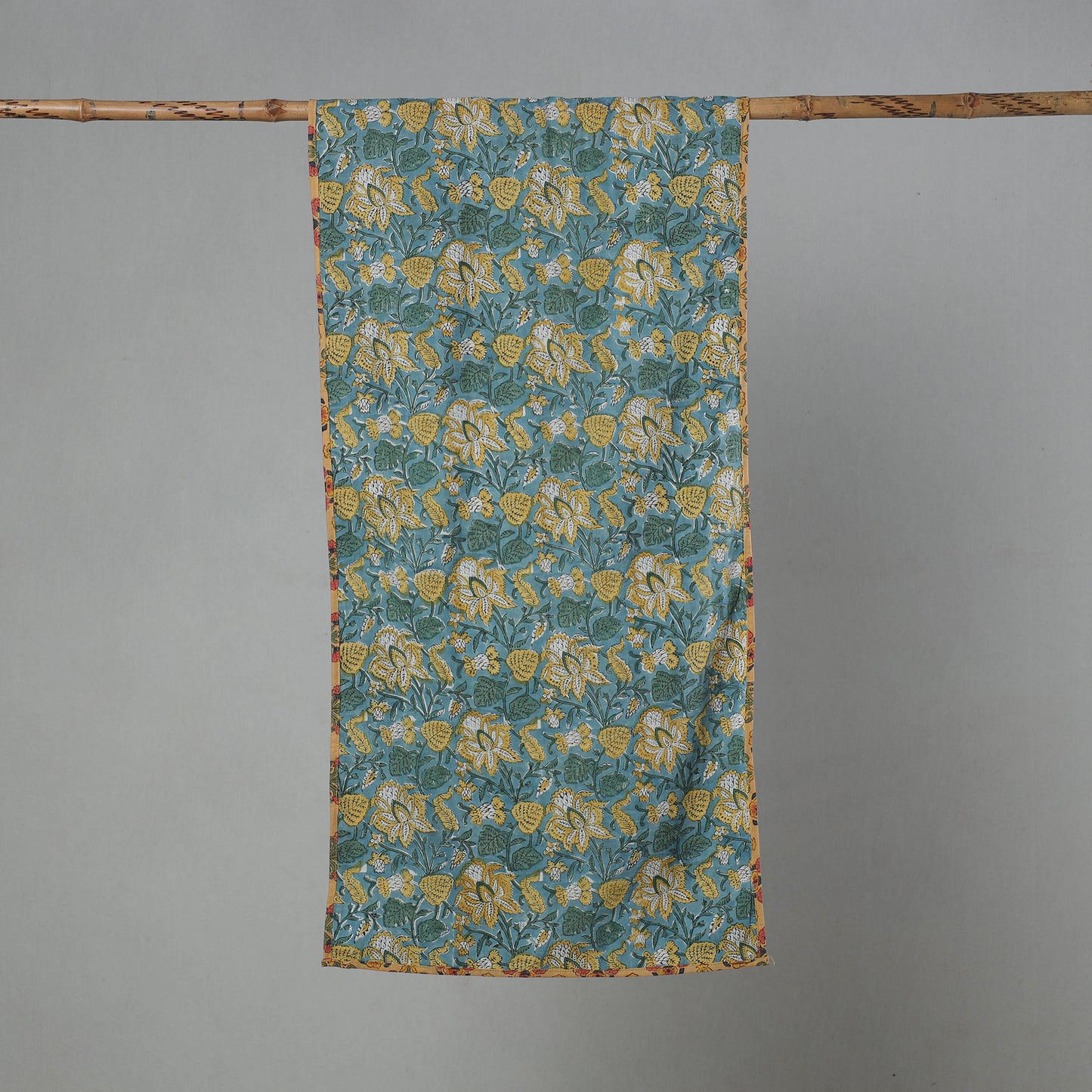 Green - Sanganeri Block Print Cotton Stole 20