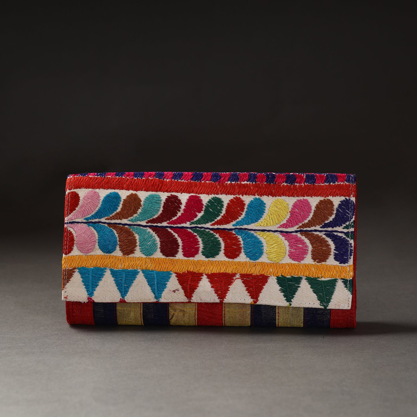 Kutchi Embroidery Handmade Clutch Wallet