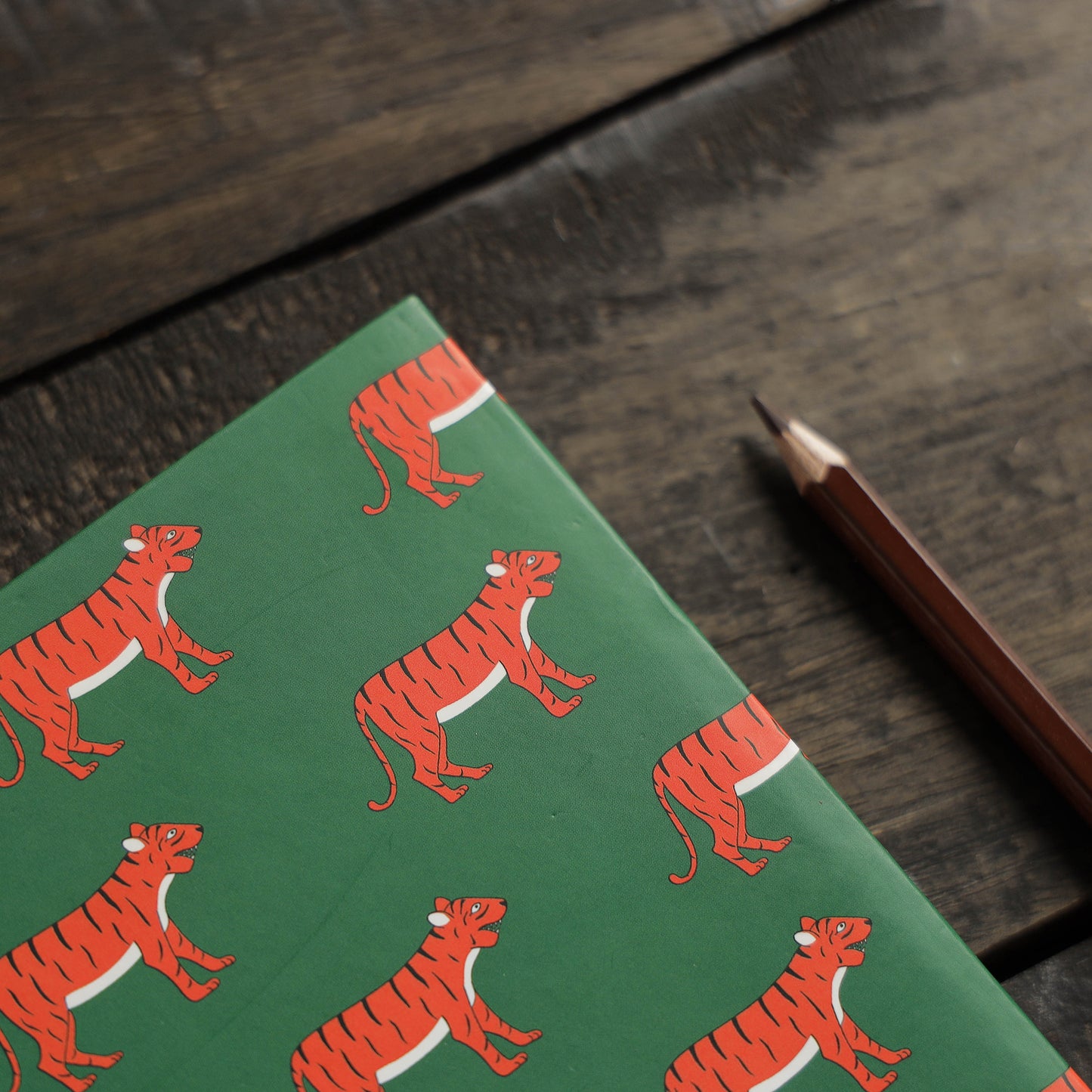 Green - Royal Bengal Tiger Handmade Notebook