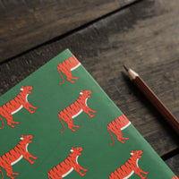 Green - Royal Bengal Tiger Handmade Notebook