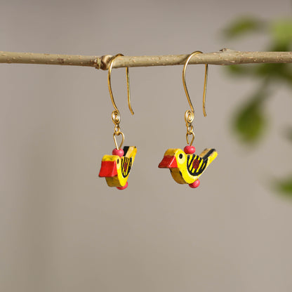 Handcrafted Wooden Bird Earrings 12