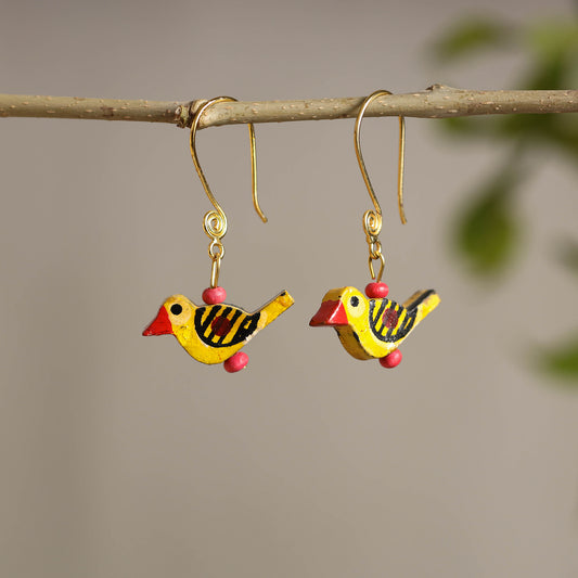 Handcrafted Wooden Bird Earrings 12