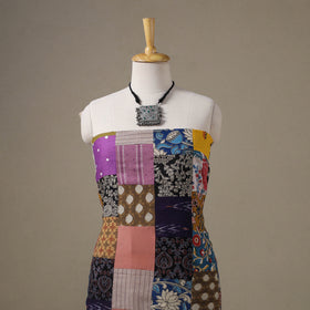 Multicolour Hand-Stitched Mosaic Cotton Kurta Material