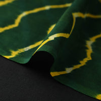 Green - Multicolour Leheriya Tie-Dye Chanderi Silk Fabric 18