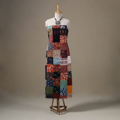 Multicolour Hand-Stitched Mosaic Cotton Kurta Material