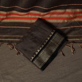 Dharwad Mercerised Cotton 3pc Unstitched Dress Material Suit Set with Woven Border 49