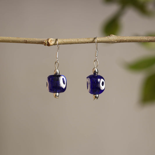 Handcrafted Blue Pottery Ceramic Earrings 16