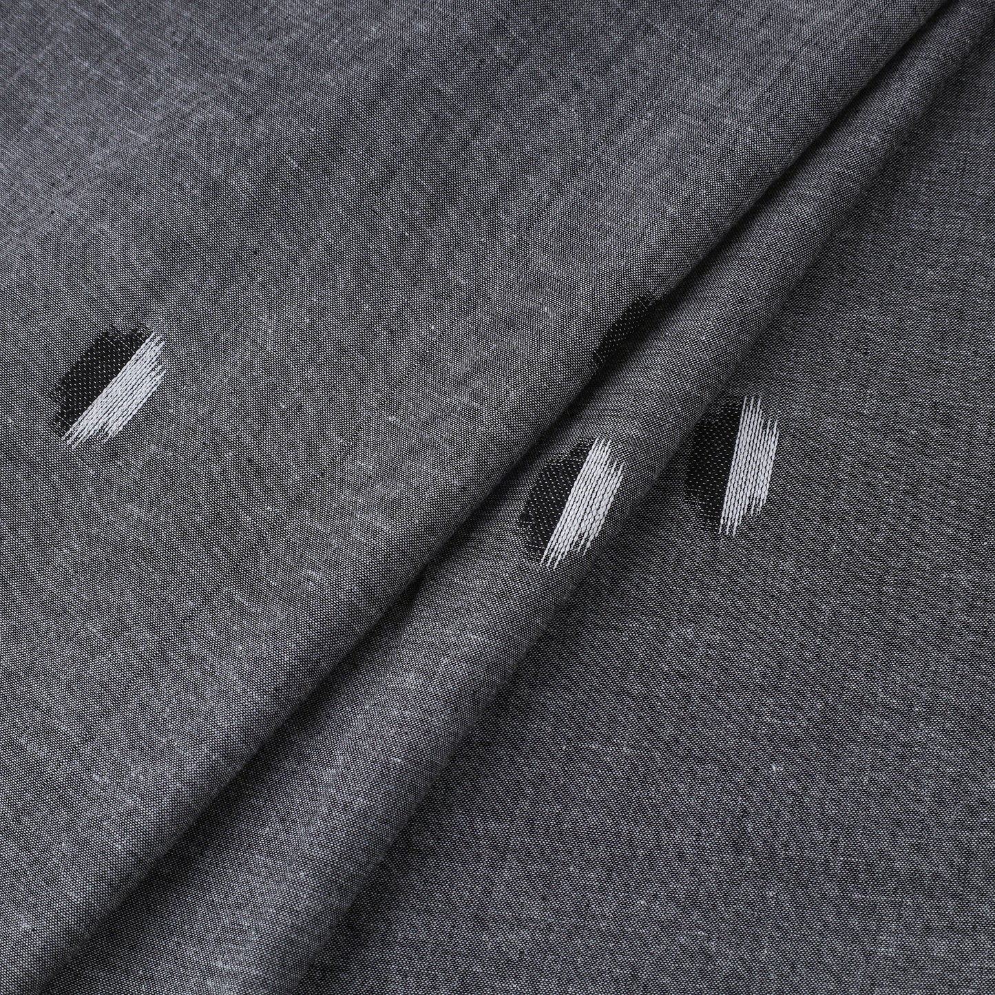 Grey Prewashed Cotton Jacquard Fabric
