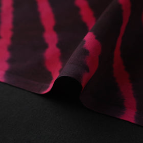 Black - multicolour leheriya tie-dye chanderi silk fabric