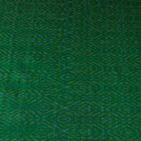 Green - Pochampally Ikat Weave Handloom Pure Raw Silk Fabric 03