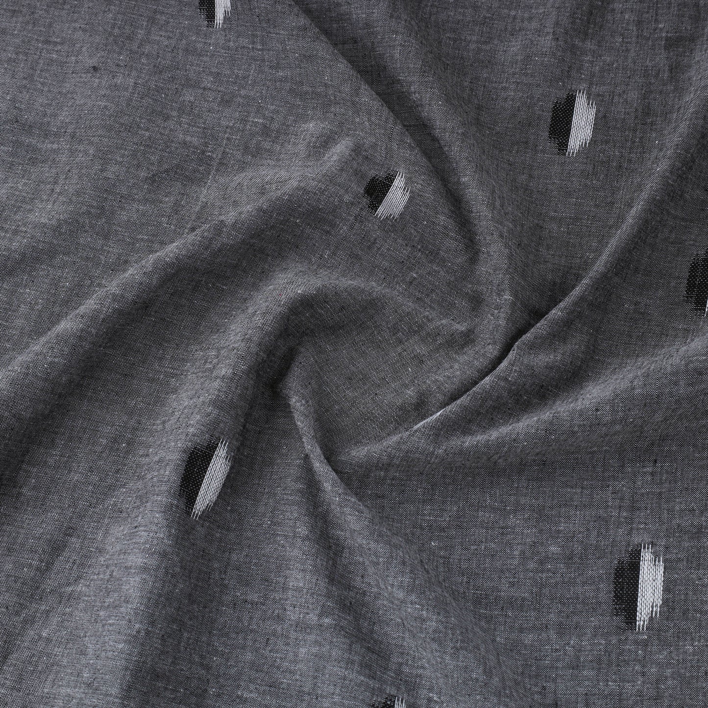 Grey Prewashed Cotton Jacquard Fabric
