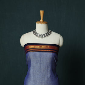 Dharwad Cotton 3pc Unstitched Dress Material Suit Set with Woven Zari Border 97
