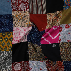 Multicolour Hand-Stitched Mosaic Cotton Kurta Material