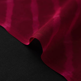 Maroon Leheriya Tie-Dye Chanderi Silk Fabric