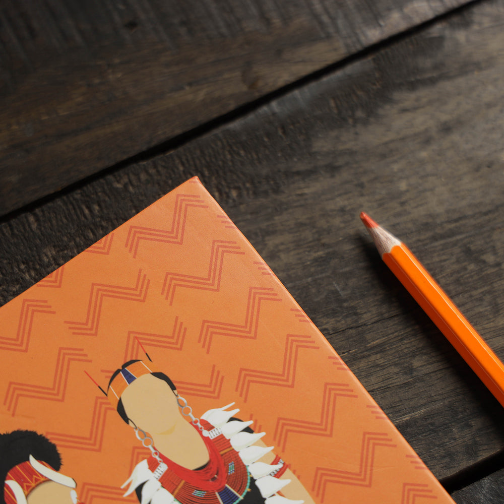 Orange - Nagaland's Konyak Handmade Notebook