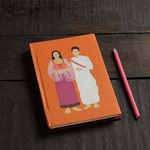 Orange - Manipur's Meitei Handmade Notebook