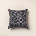 Black Hand Batik Printed Cotton Cushion Cover