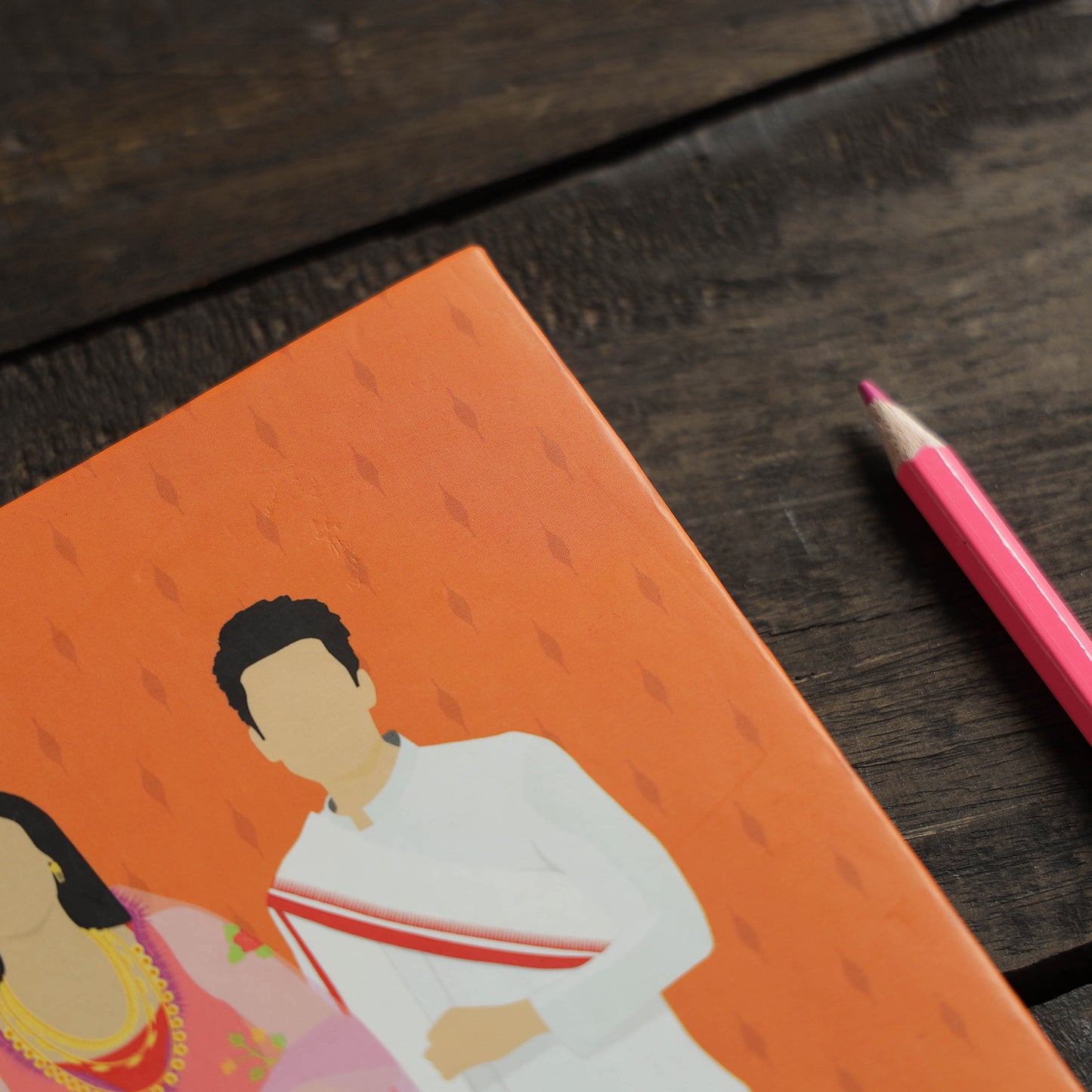 Orange - Manipur's Meitei Handmade Notebook