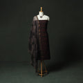 Black - pochampally ikat weave cotton 2pc unstitched dress