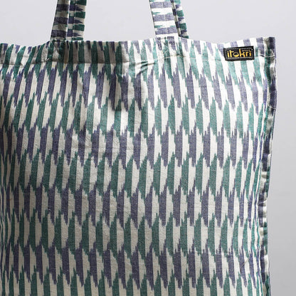 Multicolor - Handcrafted Pochampally Ikat Weave Cotton Jhola Bag
