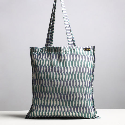 Multicolor - Handcrafted Pochampally Ikat Weave Cotton Jhola Bag
