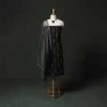 Black - pochampally ikat weave cotton 2pc unstitched dress