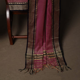 Dharwad Mercerised Cotton 3pc Unstitched Dress Material Suit Set with Woven Border 55