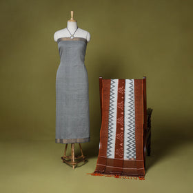 2pc unstitched mangalagiri dress material with jewellery