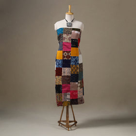 Multicolour Hand-Stitched Mosaic Cotton Kurta Material