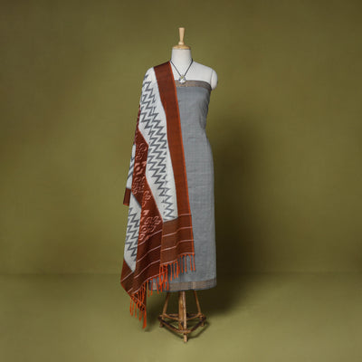 2pc unstitched mangalagiri dress material with jewellery