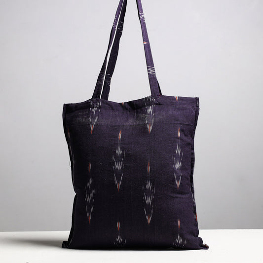 Blue - Handcrafted Pochampally Ikat Weave Cotton Jhola Bag