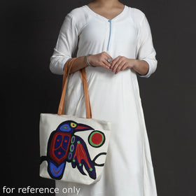  Modern Art - Handpainted Canvas Cotton Shoulder Bag Online at iTokri.com 