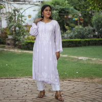 chikankari embroidered kurta