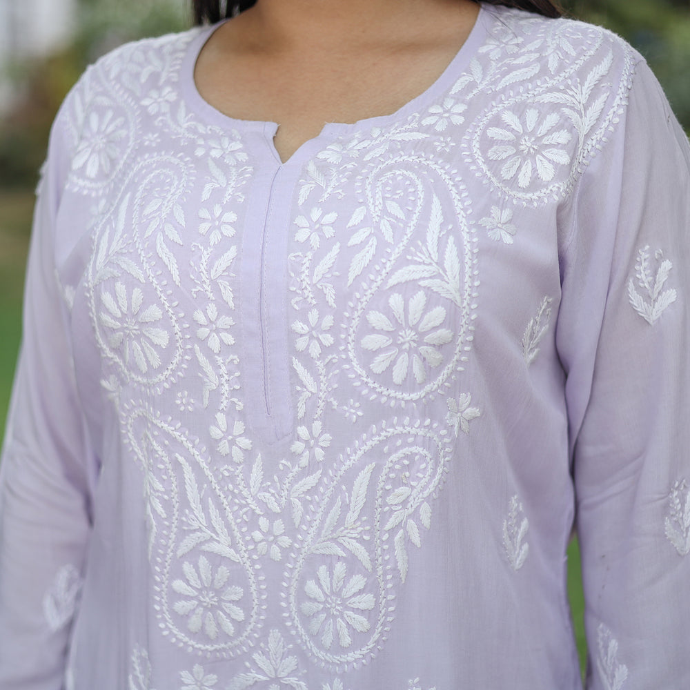 chikankari embroidered kurta